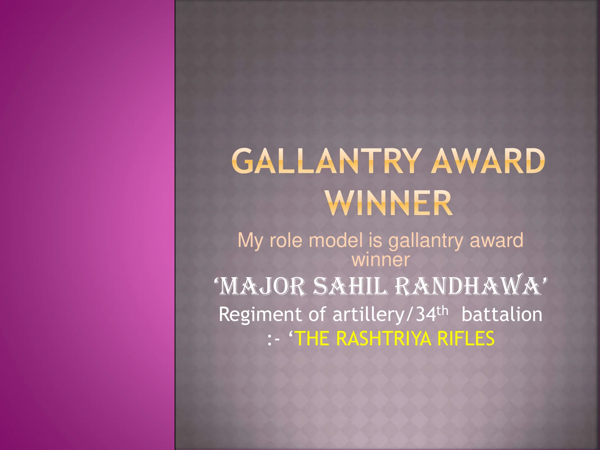 Gallantry Award Winners of 2024- MAJOR SAHIL RANDHAWA